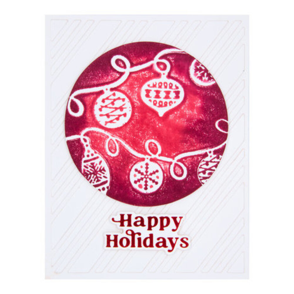 Spellbinders Simon Hurley Joyful Christmas Sentiments Glimmer Hot Foil Plate & Die Set (GLP-361)