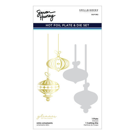 Spellbinders Simon Hurley Retro Ornaments Glimmer Hot Foil Plate & Die Set (GLP-362) Spellbinders Simon Hurley Retro Ornaments Glimmer Hot Foil Plate & Die Set (GLP-362)