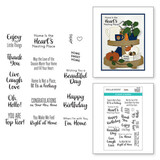 Spellbinders Tiered Tray Sentiments Clear Stamp (STP-165)
