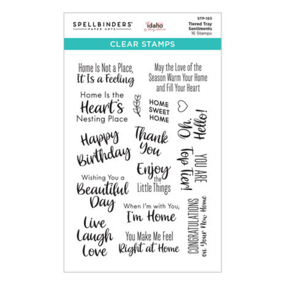 Spellbinders Tiered Tray Sentiments Clear Stamp (STP-165) Spellbinders Tiered Tray Sentiments Clear Stamp (STP-165)