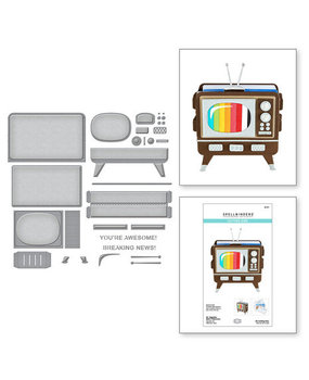 Spellbinders 3D Vignette Snijmal Retro Television (S5-517) Spellbinders 3D Vignette Snijmal Retro Television (S5-517)