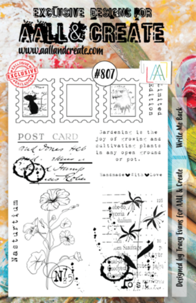 AALL and Create Clear Stamp Set A5 Write Me Back (AALL-TP-807) AALL and Create Clear Stamp Set A5 Write Me Back (AALL-TP-807)