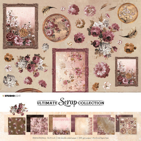 Studio Light Ultimate Scrap Collection Vintage Flowers & Wood 12x12 Inch Paper Pack (SL-USC-PS21) Studio Light Ultimate Scrap Collection Vintage Flowers & Wood 12x12 Inch Paper Pack (SL-USC-PS21)