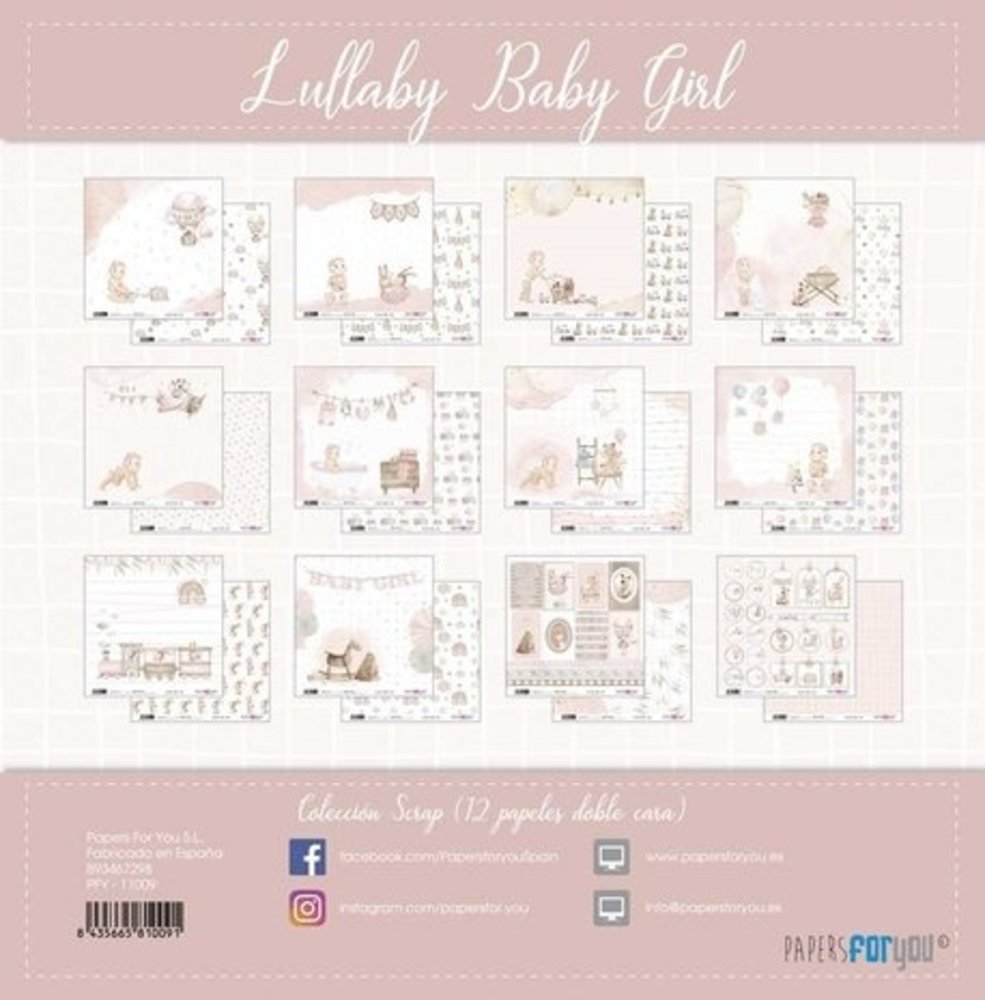 Papers For You Lullaby Baby Girl 12x12 Inch Paper Pack (12pcs) (PFY-11009) Papers For You Lullaby Baby Girl 12x12 Inch Paper Pack (12pcs) (PFY-11009)