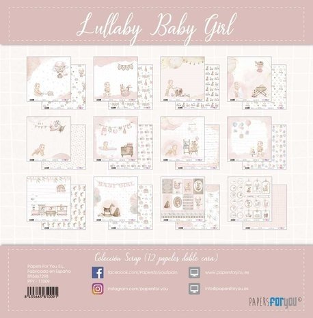 Papers For You Lullaby Baby Girl 12x12 Inch Paper Pack (12pcs) (PFY-11009) Papers For You Lullaby Baby Girl 12x12 Inch Paper Pack (12pcs) (PFY-11009)