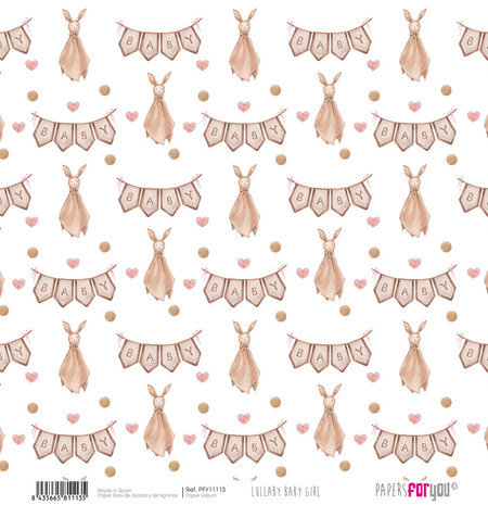Papers For You Lullaby Baby Girl 12x12 Inch Vellum Pack (6pcs) (PFY-11111)