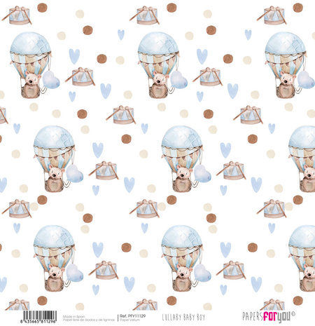 Papers For You Lullaby Baby Boy 12x12 Inch Vellum Pack (6pcs) (PFY-11128)