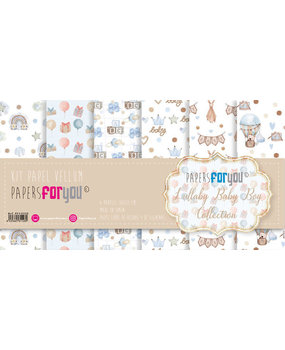 Papers For You Lullaby Baby Boy 12x12 Inch Vellum Pack (6pcs) (PFY-11128) Papers For You Lullaby Baby Boy 12x12 Inch Vellum Pack (6pcs) (PFY-11128)