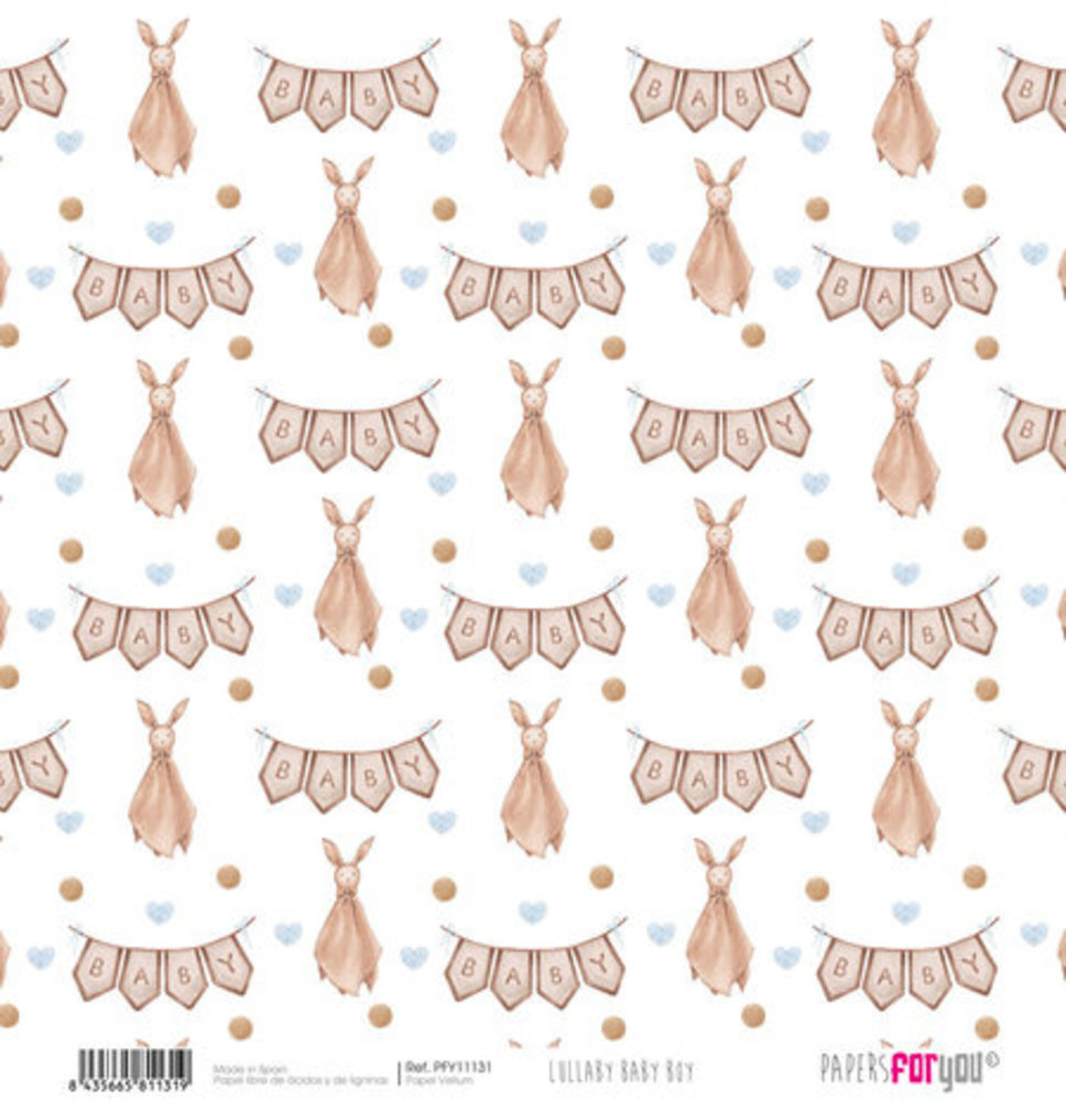 Papers For You Lullaby Baby Boy 12x12 Inch Vellum Pack (6pcs) (PFY-11128)