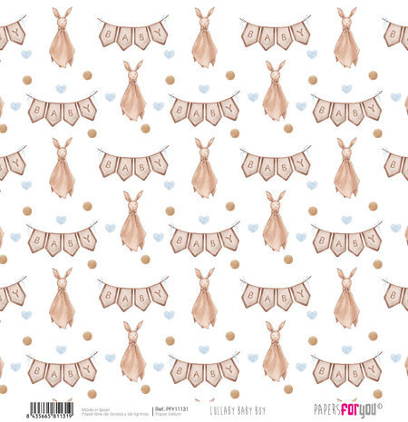 Papers For You Lullaby Baby Boy 12x12 Inch Vellum Pack (6pcs) (PFY-11128)