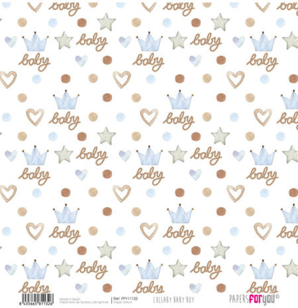 Papers For You Lullaby Baby Boy 12x12 Inch Vellum Pack (6pcs) (PFY-11128)