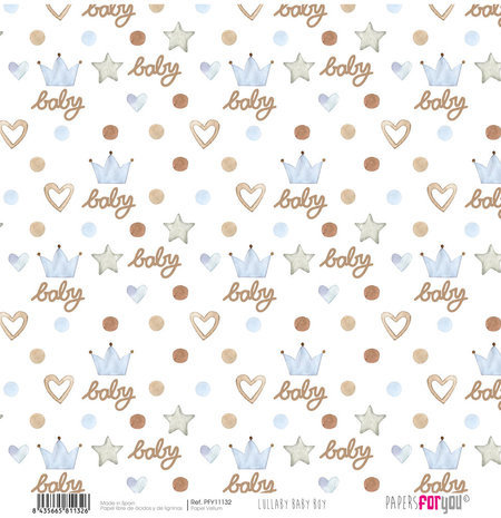 Papers For You Lullaby Baby Boy 12x12 Inch Vellum Pack (6pcs) (PFY-11128)