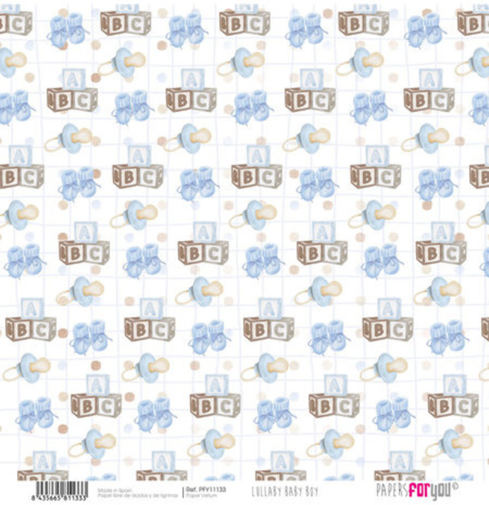 Papers For You Lullaby Baby Boy 12x12 Inch Vellum Pack (6pcs) (PFY-11128)