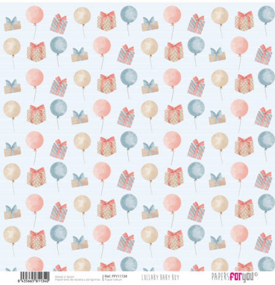 Papers For You Lullaby Baby Boy 12x12 Inch Vellum Pack (6pcs) (PFY-11128)