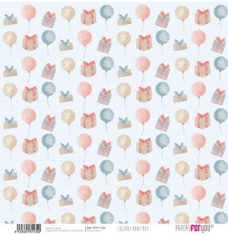 Papers For You Lullaby Baby Boy 12x12 Inch Vellum Pack (6pcs) (PFY-11128)