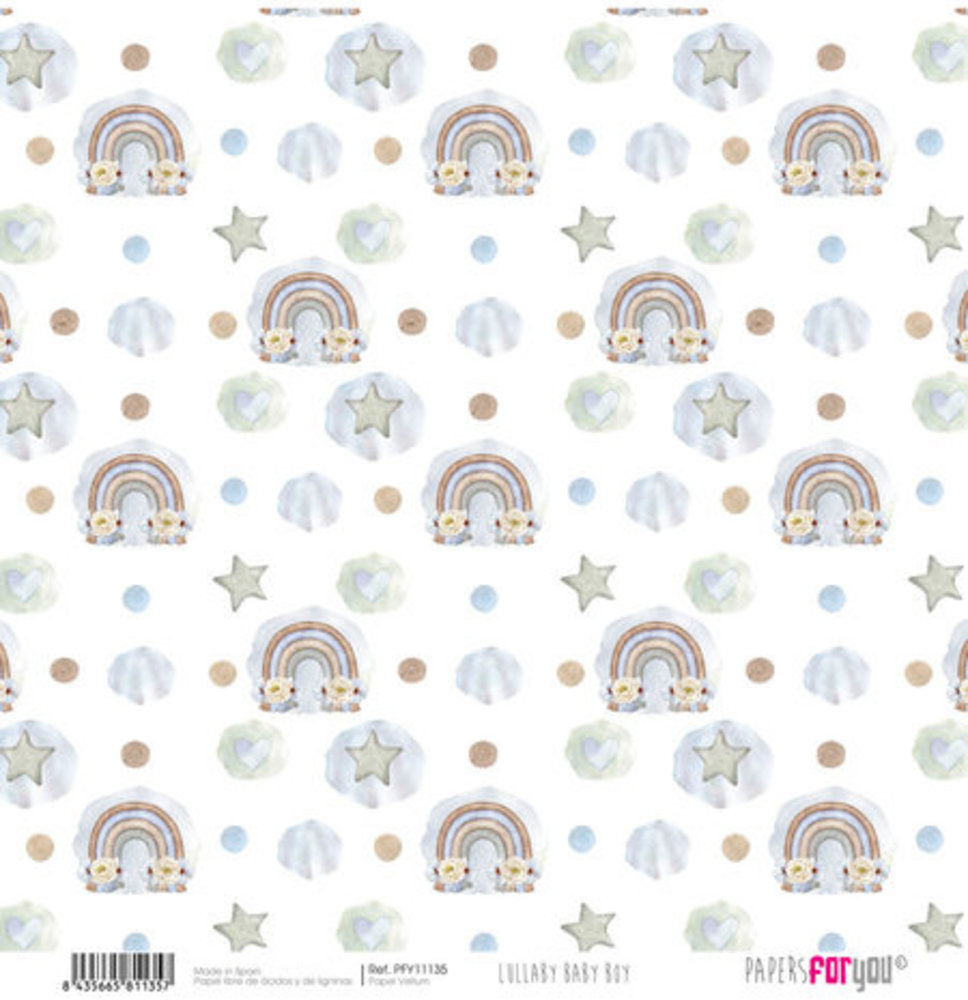 Papers For You Lullaby Baby Boy 12x12 Inch Vellum Pack (6pcs) (PFY-11128)