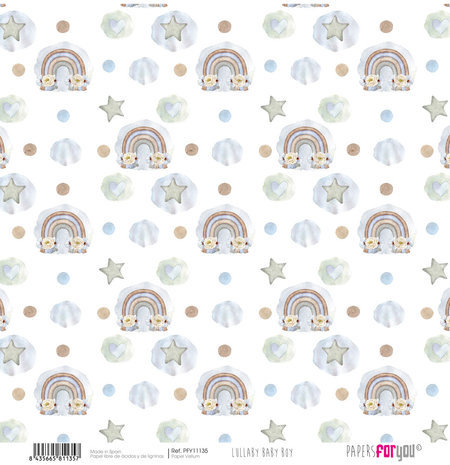 Papers For You Lullaby Baby Boy 12x12 Inch Vellum Pack (6pcs) (PFY-11128)