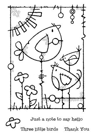 Woodware Three Little Birds Clear Stamps (FRS956) Woodware Three Little Birds Clear Stamps (FRS956)