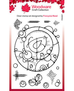 Woodware Bird Circle Clear Stamps (FRS957)