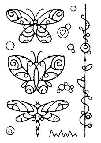 Woodware Wired Butterflies Clear Stamps (FRS961) Woodware Wired Butterflies Clear Stamps (FRS961)