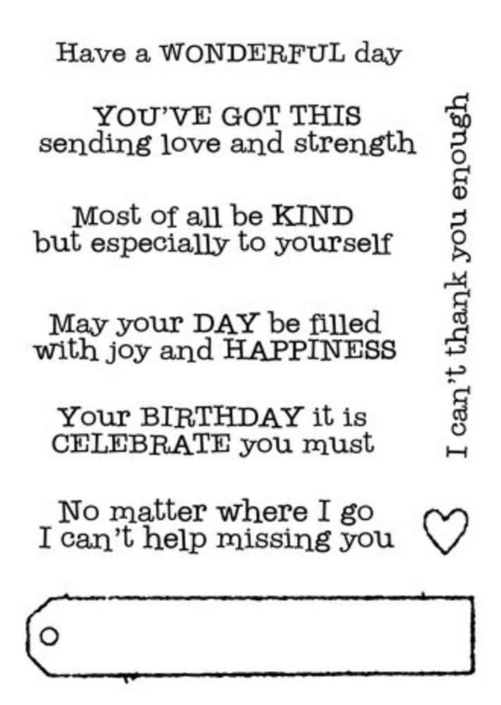 Woodware Long Tag Wishes Clear Stamps (FRS963) Woodware Long Tag Wishes Clear Stamps (FRS963)