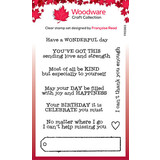Woodware Long Tag Wishes Clear Stamps (FRS963)