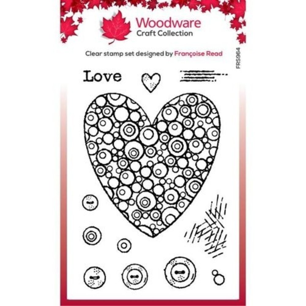 Woodware Bubble Heart Clear Stamps (FRS964) Woodware Bubble Heart Clear Stamps (FRS964)