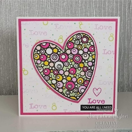 Woodware Bubble Heart Clear Stamps (FRS964) Woodware Bubble Heart Clear Stamps (FRS964)