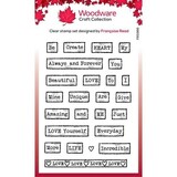 Woodware Love Tape Words Clear Stamps (FRS966)