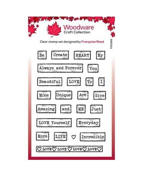 Woodware Love Tape Words Clear Stamps (FRS966) Woodware Love Tape Words Clear Stamps (FRS966)