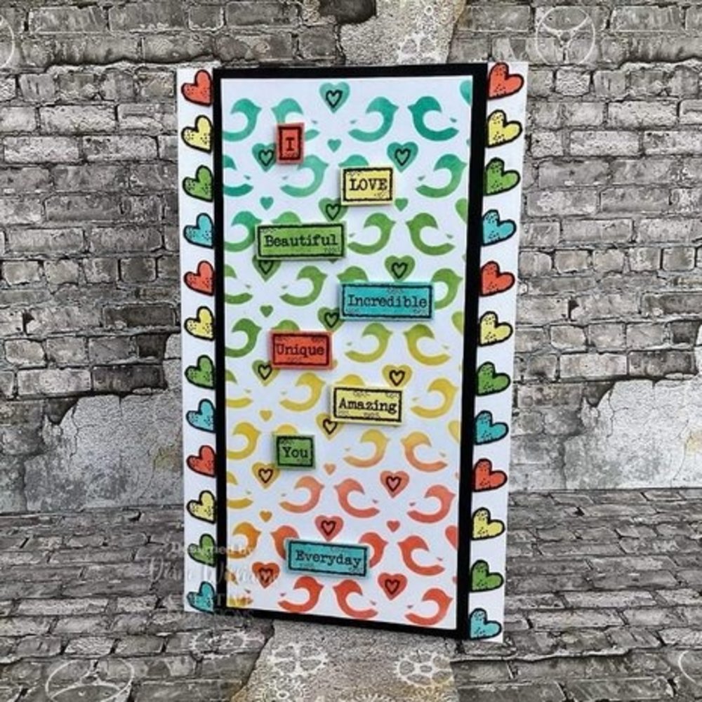 Woodware Love Tape Words Clear Stamps (FRS966) Woodware Love Tape Words Clear Stamps (FRS966)