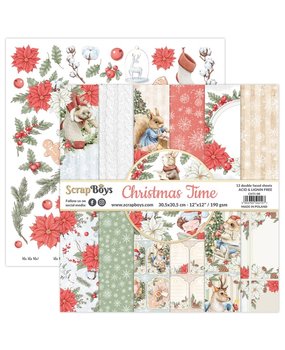 ScrapBoys Christmas Time 12x12 Inch Paper Set (CHTI-08)