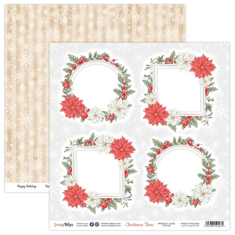 ScrapBoys Christmas Time 12x12 Inch Paper Set (CHTI-08) ScrapBoys Christmas Time 12x12 Inch Paper Set (CHTI-08)