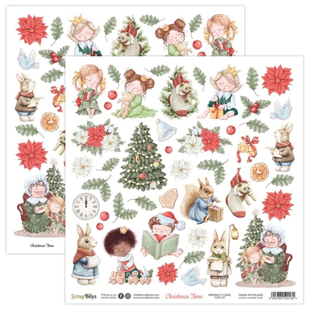 ScrapBoys Christmas Time 12x12 Inch Paper Set (CHTI-08) ScrapBoys Christmas Time 12x12 Inch Paper Set (CHTI-08)