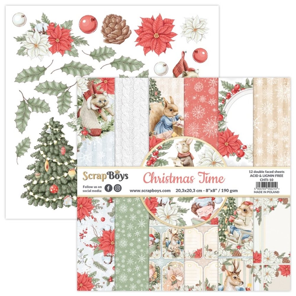 ScrapBoys Christmas Time 8x8 Inch Paper Pad (CHTI-10) ScrapBoys Christmas Time 8x8 Inch Paper Pad (CHTI-10)