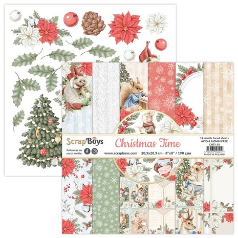 ScrapBoys Christmas Time 8x8 Inch Paper Pad (CHTI-10) ScrapBoys Christmas Time 8x8 Inch Paper Pad (CHTI-10)