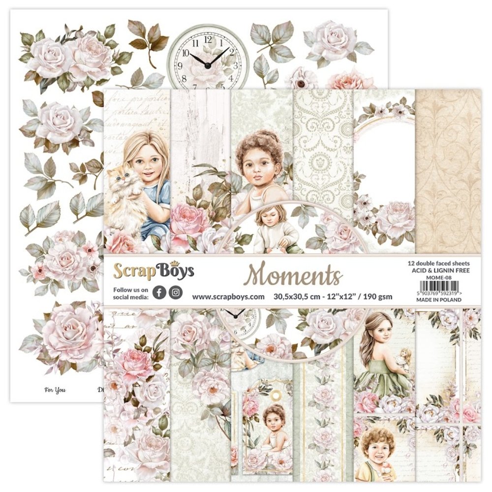 ScrapBoys Moments 12x12 Inch Paper Set (MOME-08) ScrapBoys Moments 12x12 Inch Paper Set (MOME-08)