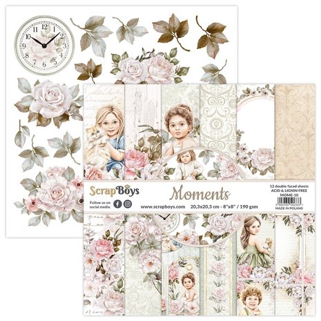 ScrapBoys Moments 8x8 Inch Paper Pad (MOME-10) ScrapBoys Moments 8x8 Inch Paper Pad (MOME-10)