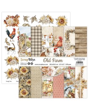 ScrapBoys Old Farm 12x12 Inch Paper Set (OLFA-08) ScrapBoys Old Farm 12x12 Inch Paper Set (OLFA-08)