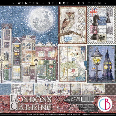 Ciao Bella Papercrafting London's Calling 12x12 Inch Paper Pad (CBPM059)