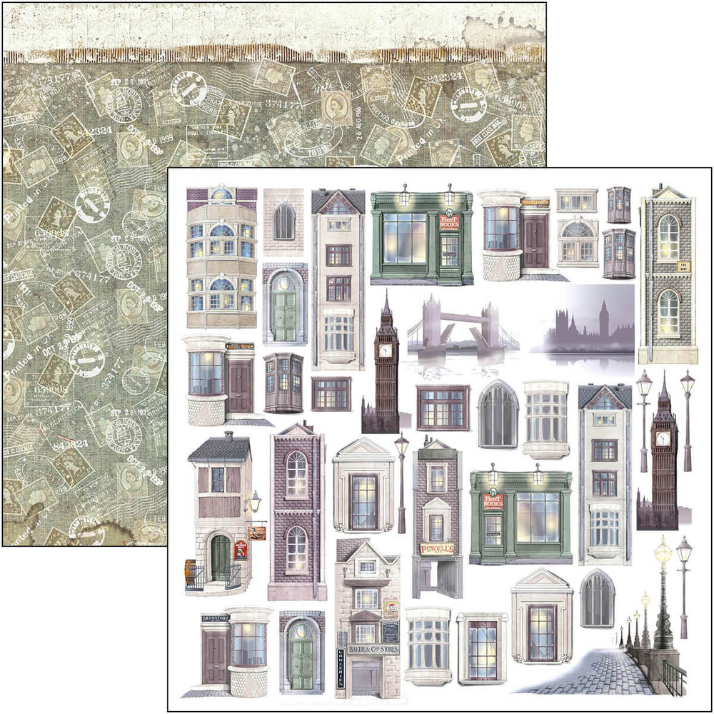 Ciao Bella Papercrafting London's Calling 12x12 Inch Paper Pad (CBPM059)