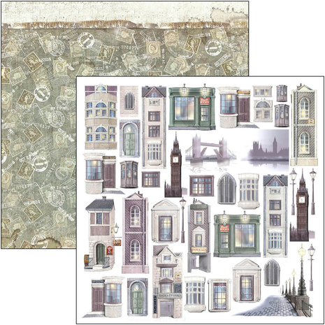 Ciao Bella Papercrafting London's Calling 12x12 Inch Paper Pad (CBPM059)