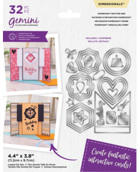 Gemini Papercraft Shutter Dimensionals Dies (GEM-MD-DIM-SHUT)