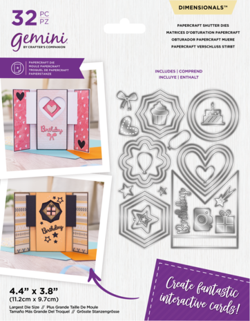 Gemini Papercraft Shutter Dimensionals Dies (GEM-MD-DIM-SHUT)