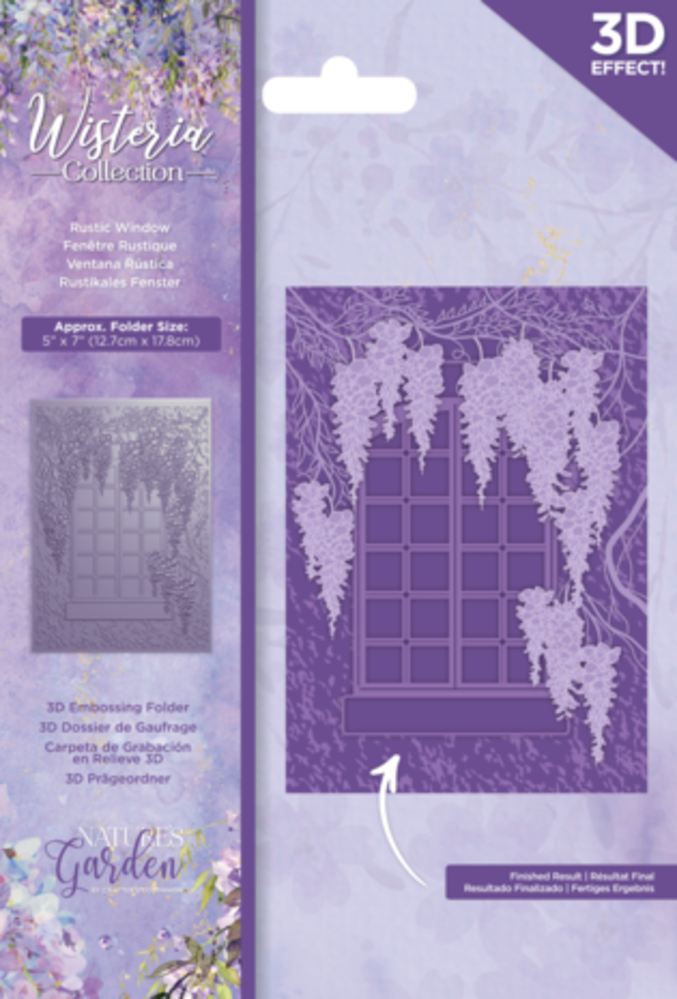 Crafter's Companion Wisteria Collection 3D Embossing Folder Rustic Window (NG-WC-EF5-3D-RWI) Crafter's Companion Wisteria Collection 3D Embossing Folder Rustic Window (NG-WC-EF5-3D-RWI)