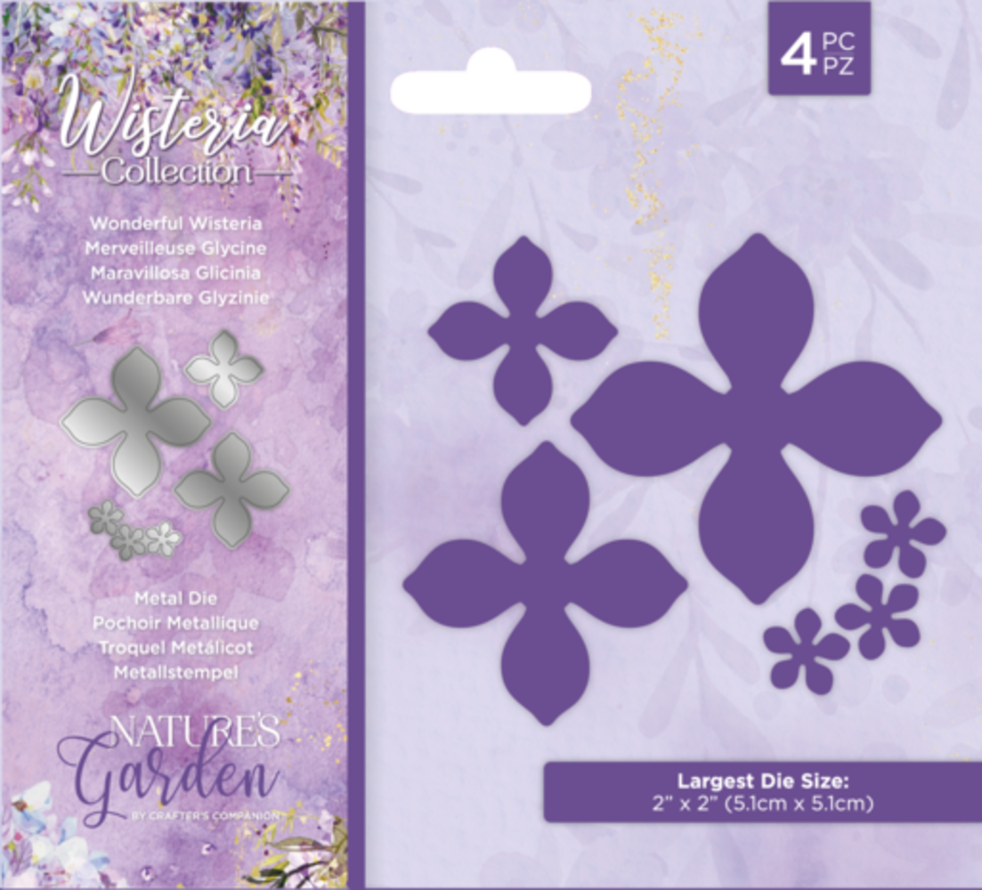 Crafter's Companion Wisteria Collection Wonderful Wisteria Die (NG-WC-MD-WOWI) Crafter's Companion Wisteria Collection Wonderful Wisteria Die (NG-WC-MD-WOWI)