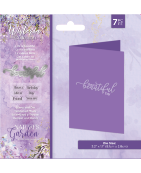 Crafter's Companion Wisteria Collection Stamp & Die Life is Beautiful (NG-WC-STD-LIB) Crafter's Companion Wisteria Collection Stamp & Die Life is Beautiful (NG-WC-STD-LIB)