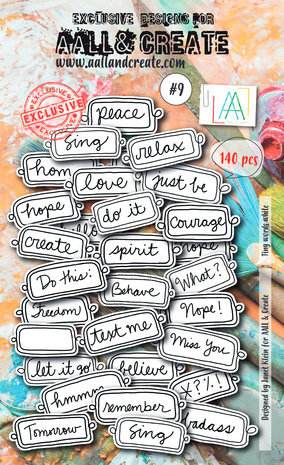 AALL and Create Ephemera Die-cuts Tiny Words White (AALL-EP-009) AALL and Create Ephemera Die-cuts Tiny Words White (AALL-EP-009)