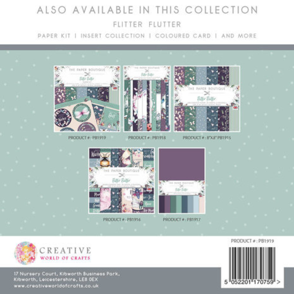 The Paper Boutique Flitter Flutter 8x8 Inch Paper Kit (PB1919) The Paper Boutique Flitter Flutter 8x8 Inch Paper Kit (PB1919)