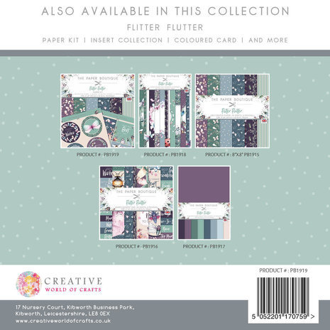 The Paper Boutique Flitter Flutter 8x8 Inch Paper Kit (PB1919) The Paper Boutique Flitter Flutter 8x8 Inch Paper Kit (PB1919)
